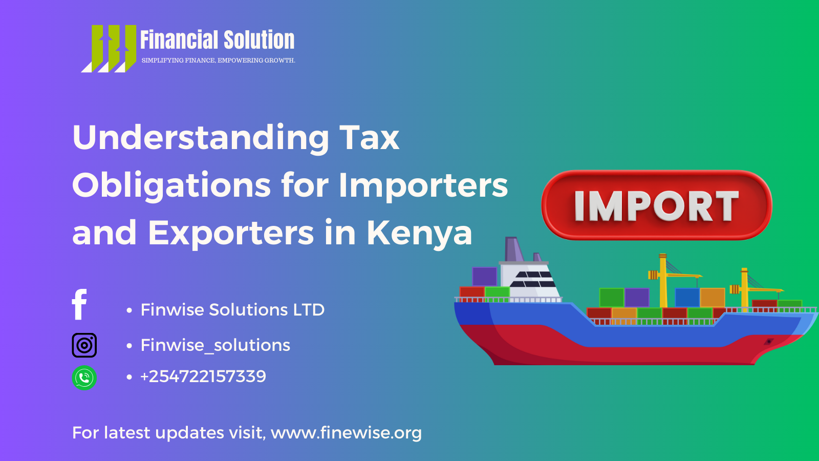 Understanding Tax Obligations for Importers and Exporters in Kenya